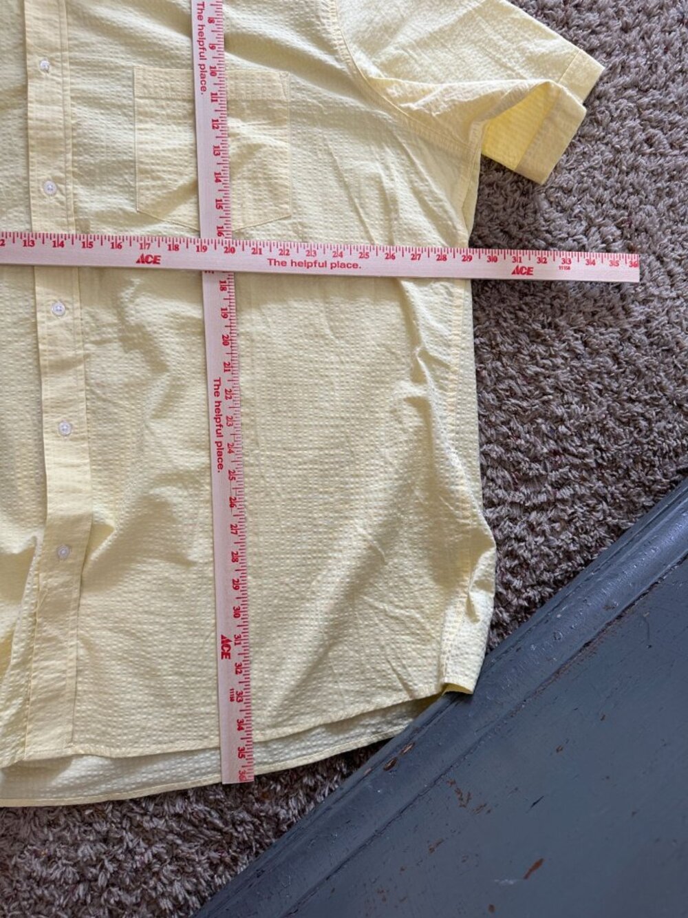 Winston Yellow 3XLT Short-Sleeve Button-Up Shirt Cotton Blend Summer Casual - Picture 7 of 7